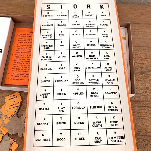 70's Stork Bingo Game - Baby Shower - Picture 5 of 5